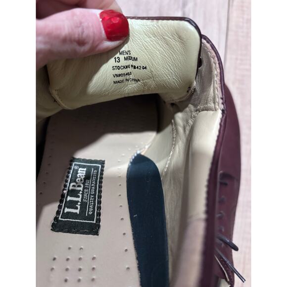 L.L.Bean Men’s Brown Leather Derby Shoes  Lug Sole Size 13 M Comfort Work Casual main image 6